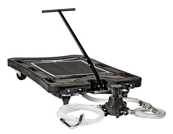 17-Gallon Poly Low Profile Oil Drain with Foot Pump